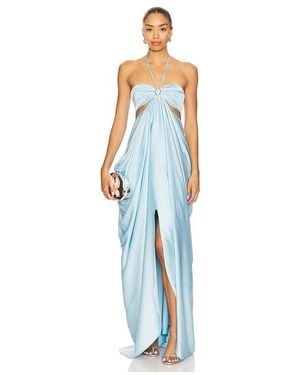 Maylé Vásquez Vestido Penon En Color Bebe Azul Talla (También En S)