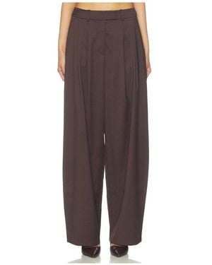 Remain Cocoon Suiting Pants With Pleats - Brown