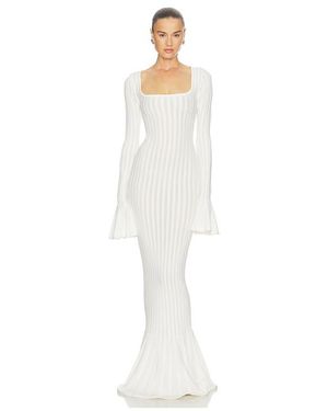 Helsa Novie Maxi Knit Dress in White | Lyst UK