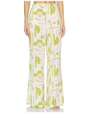 Adriana Degreas Balearic Wide Leg Trousers - Yellow