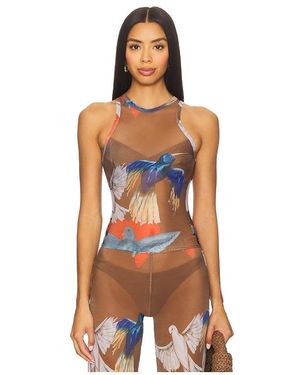 Juliet Johnstone Mesh Tank Top - Orange