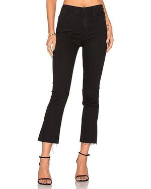 Mother The Hustler Ankle Fray Jeans - Black