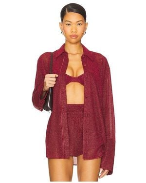 Oséree Lumiere Sleeves Shirt - Red
