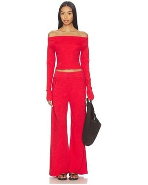 Free People X Fp Movement Go To Long Sleeve Set - Red