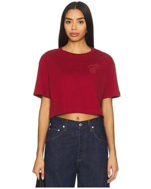 Terez X Revolve Miami Tonal Crop Logo Tee - Red