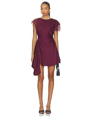 AMUR Zina Ruched Mini Dress - Red