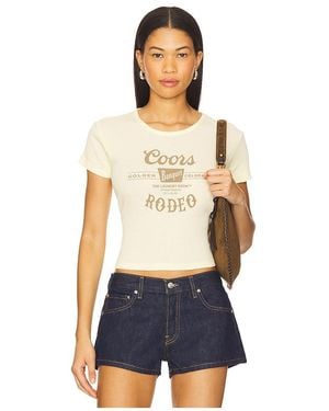 The Laundry Room Coors Banquet Rodeo Stamp Baby Tee - Blue