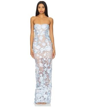 knee length dresses for ladies Bronx and Banco Giselle Powder Blue Maxi Dress main image 1