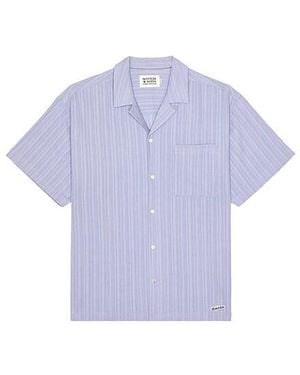 Scotch & Soda Tonal Striped Short Sleeve Shirt - White