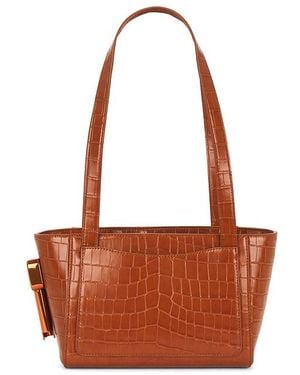 Edie Parker Mini Burn Tote - Brown