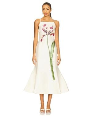 LEO LIN Regina Midi Dress - White