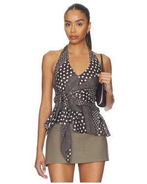 Damson Madder Leandra Halter Cami Top - Brown