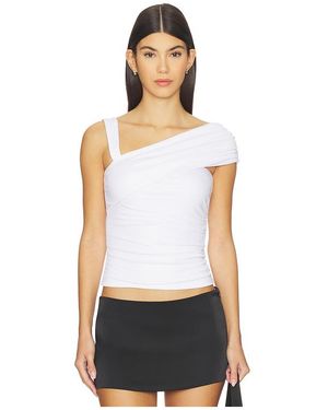 Runaway the Label Larsen Drape Off Shoulder Top - White