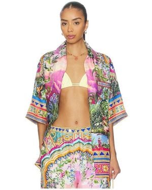 CAMILLA Oversized Shirt With Pocket - Red