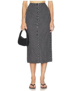 FRAME The Polka Dot Skirt - Black