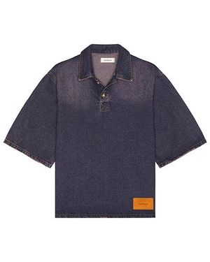 flâneur Denim Polo - Blue