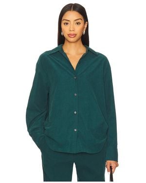 La Ligne Corduroy Button Down Shirt - Green