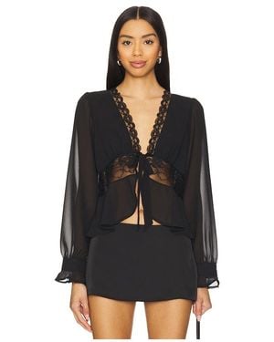 KAT THE LABEL Betty Blouse - Black