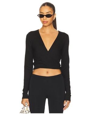 superdown Charlie Wrap Top - Black