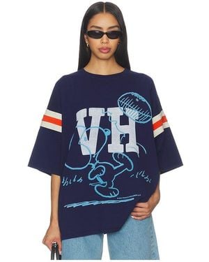 Vintage Heavy X Peanuts Snoopy Football Jersey - Blue