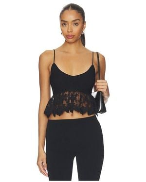 Tularosa Dora Knit Lace Tank - Black