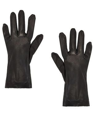Manokhi Short Leather Gloves - Black