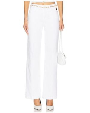 L'Agence Scottie Wide Leg Jeans - White