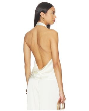 EB DENIM Cassia Halter Tank Top En Color Ivory Talla (También En S, M) - Blanco