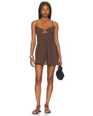SNDY'S Tahlia Mini Dress - Brown