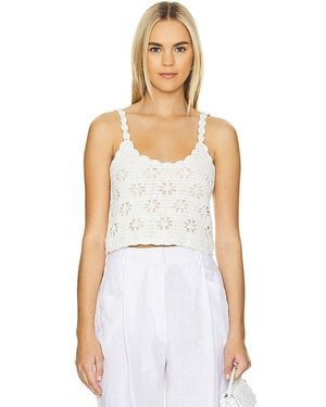 Line & Dot Fontana Top - White
