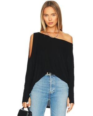 Michael Lauren Deuce Oversized Top - Black