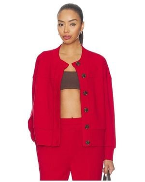 Varley Olwen Button Front Jumper - Red