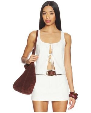 Show Me Your Mumu Lena Tie Tank - White
