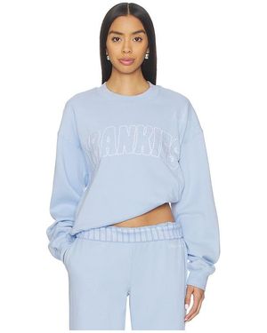 Frankie's Bikinis Pullover & Sweatshirts Travel Day Cotton Crewneck - Blau