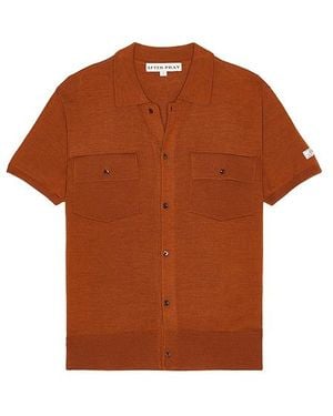 AFTER PRAY Maurice Polo Knit Cardigan - Braun