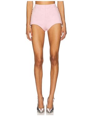 retroféte Sabine Suede Short - White