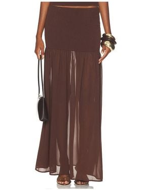Seven Wonders Nyra Low Waisted Maxi Skirt - Brown