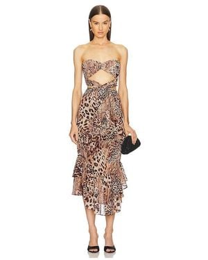Michael Costello Midi-Kleid Natalia - Weiß