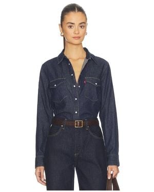 Levi's Jeanshemd Iconic Western - Blau
