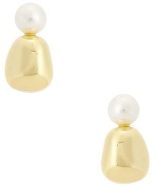Lele Sadoughi Pebble Stud Earrings - White