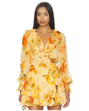 Hemant & Nandita Ruffle Top - Yellow