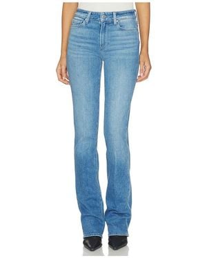 PAIGE High Rise Manhattan Boot Jeans - Blue