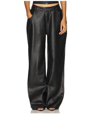 A VINTAGE FIT Coated Wide Leg Jean - Black
