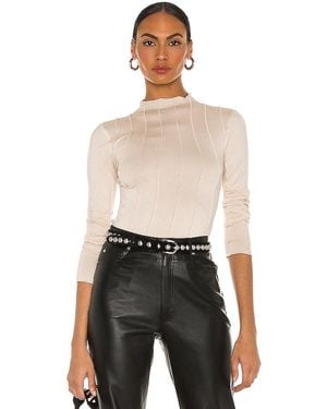 Lovers + Friends Seamed Long Sleeve Top - Natural
