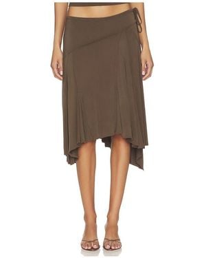 With Jean Falda Sharni En Talla (También En S, Xxs, Xs, M, Xl) - Marrón