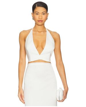 Milkwhite X Revolve Top With V Neckline - White