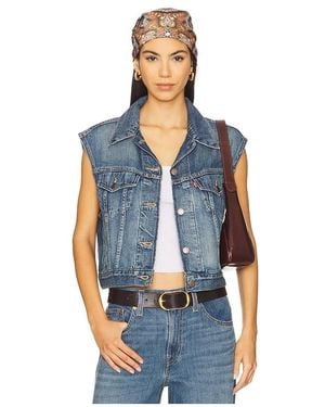 Levi's Weste Shrunken 90S - Blau