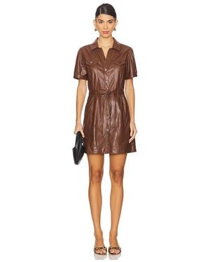 PAIGE Landslide Faux Leather Mini Dress - Multicolor