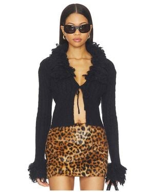 superdown Audryna Shaggy Cardigan - Blue