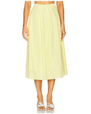 Azeeza Falda Midi Plisada Sheridan En Color Amarillo Talla En
